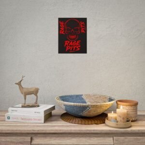 Poster — 'Rage Pits' Red Skull Rock Wall Art