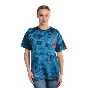 Tie-Dye Skull T-Shirt — "Rage Pits" Crystal Blue Tee