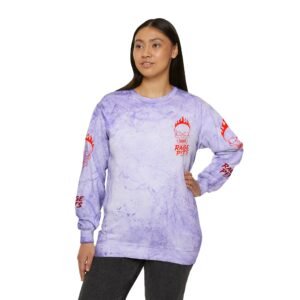 Rage Pits Flame Skull Tie-Dye Crewneck Sweatshirt