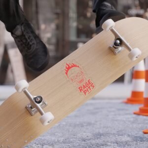 Skull "Rage Pits" Die-Cut Outdoor Sticker — Weatherproof Transparent Decal