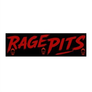 Rage Pits Sticker - Red Skull Rock & Ride Bumper Decal