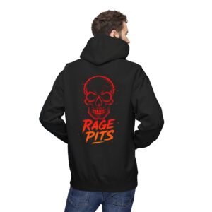 Rage Pits Skull Hoodie — Edgy Skate/Punk Graphic Pullover