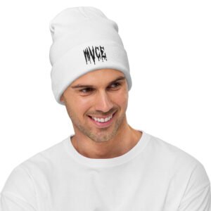 MVCE Black Embroidered Beanie